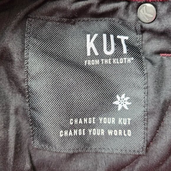 Kut From The Kloth Diana High Rise Fab Ab Skinny Corduroy Maroon Pants Womens 4 - Picture 7 of 8